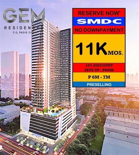 SMDC Gem Residences (Condo For Sale) .